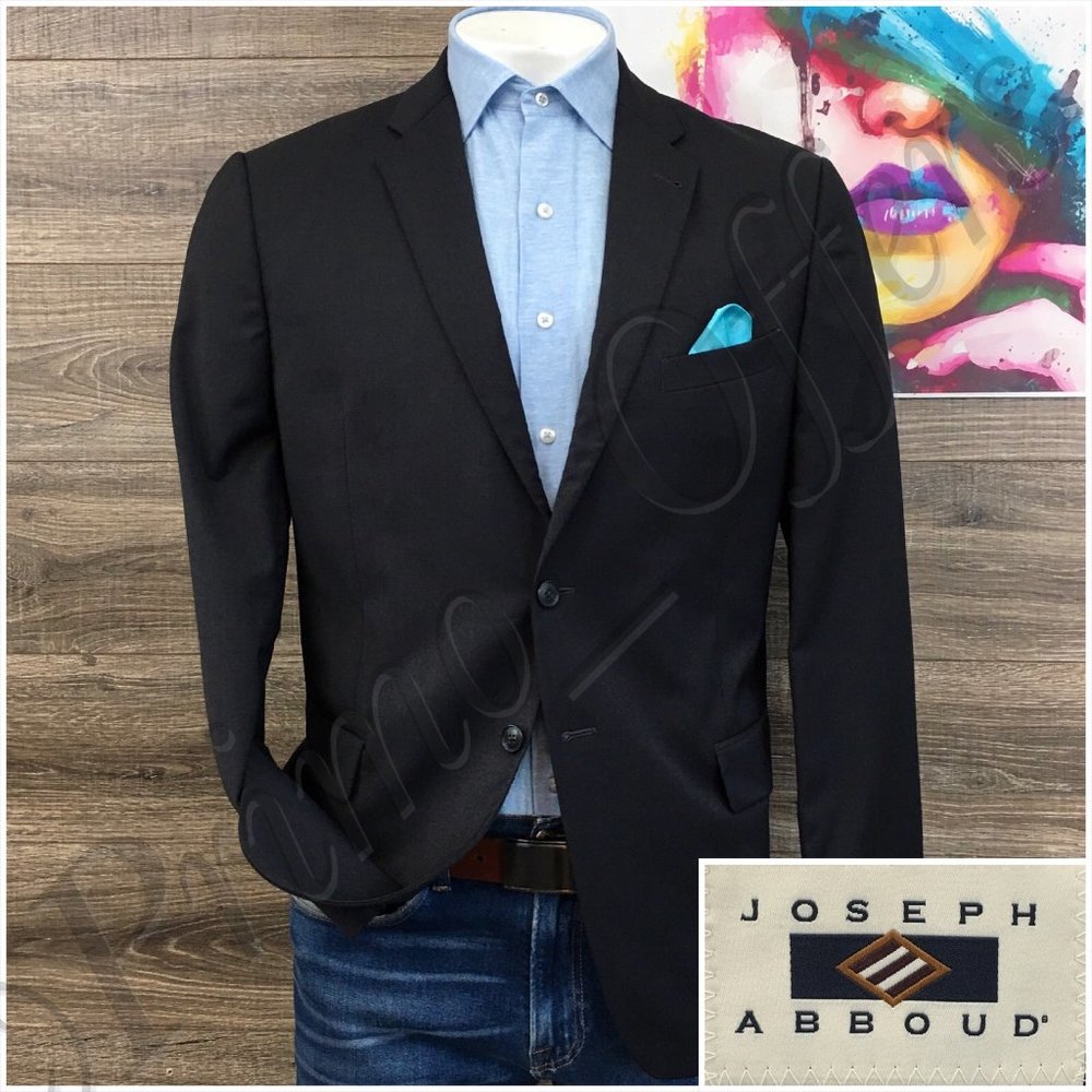 Joseph Abboud Mens Blazer Sport Coat Two Button Casual Jacket Size 44R Wool Suit